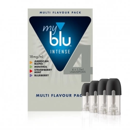 Жидкость my blu Intense (4 капсулы по 1,5мл) со вкусом "Multi Flavour Pack"18мг
