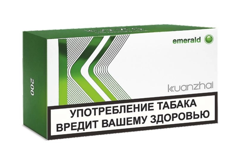 Табак нагреваемый в стиках KUANZHAI EMERALD (кнопка ароматная мята) МТ фото 1