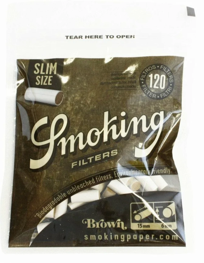 Фильтры для самокруток SMOKING BROWN TIips Medium фото 1