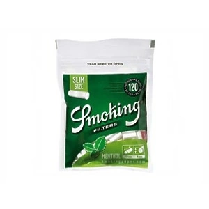 Фильтры для самокруток SMOKING slim mentol *120*10 фото 1