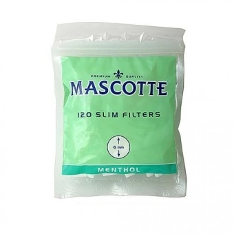 Фильтры для самокруток MASCOTTE Slim Filters Mentol 6mm(120) фото 1