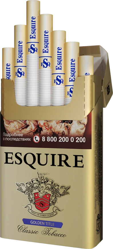 Сигареты ESQUIRE GOLDEN TITLE KS МРЦ160-00 фото 2