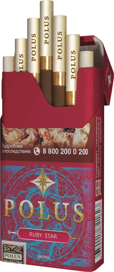 Сигареты POLUS RUBY Star AROMA Компакт МРЦ165-00 фото 2