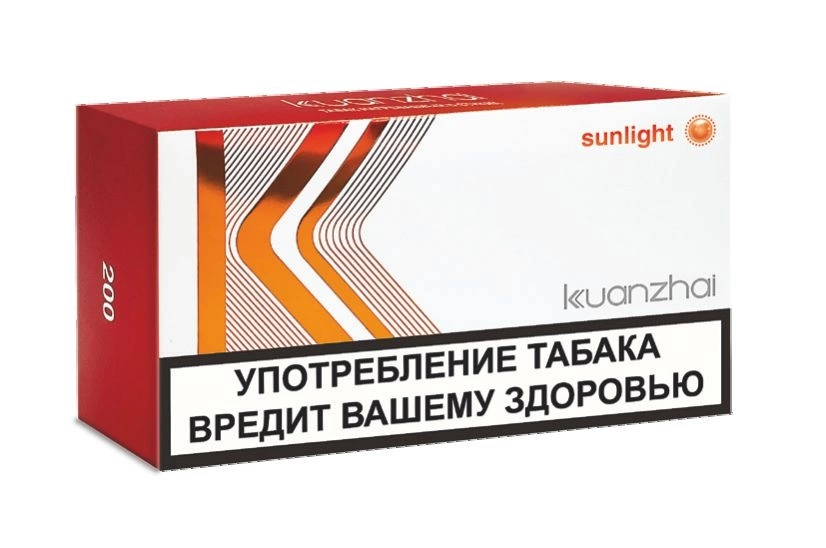 Табак нагреваемый в стиках KUANZHAI SUNLIGHT (кнопка сочный апельсин) МТ фото 1