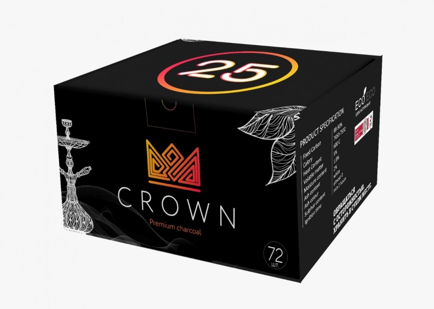 Уголь Crown 72 куб. (25 мм) фото 1