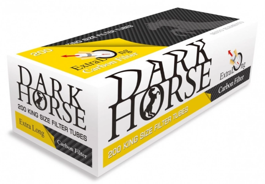 Гильзы сигаретные DarkHorse Extra Long CARBON*200 фото 1